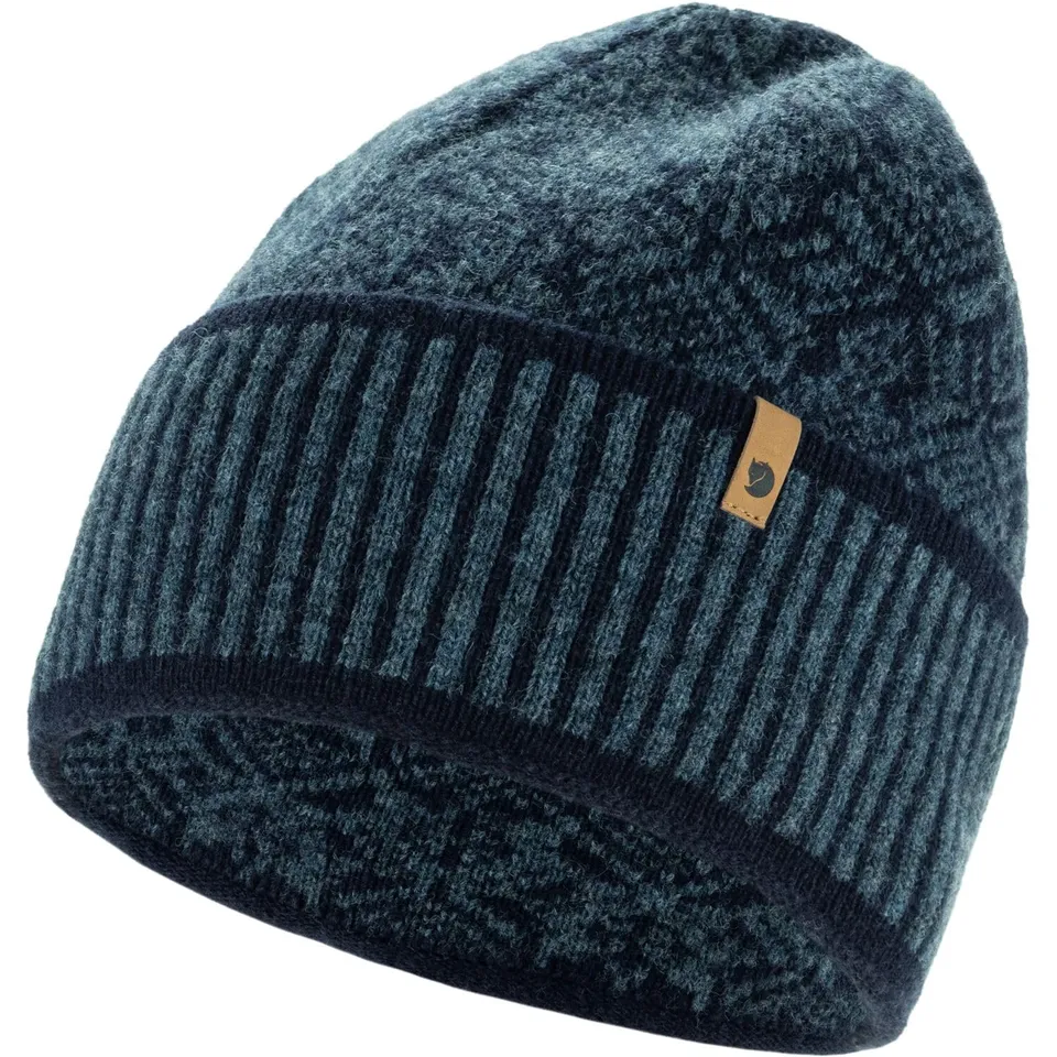 fj-llr-ven-snow-beanie-jacquard-strickm-tze-aus-100-zq-lammwolle-im-folklore-mus image 1