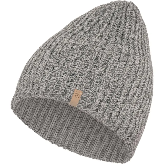 fj-llr-ven-vik-melange-rippenstrickm-tze-weiche-acrylm-tze-mit-lederlogo image 1