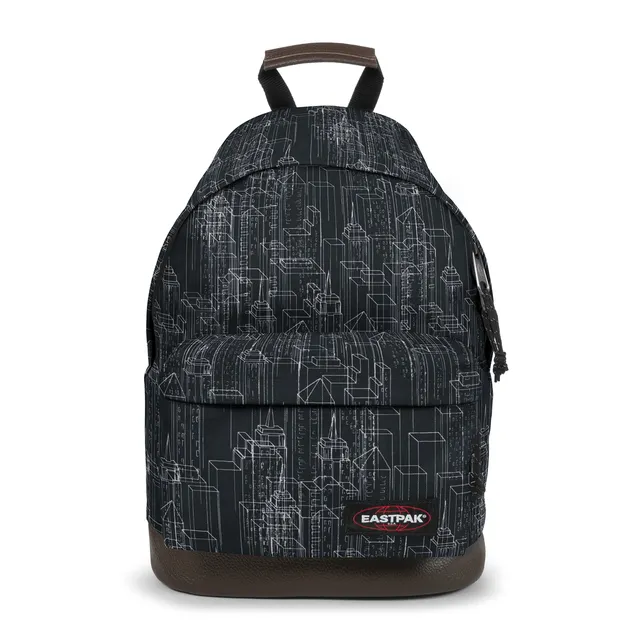 eastpak-wyoming-rucksack-24-l-40-cm-black-blocks-mit-lederunterteil-und-laptop-h image 1