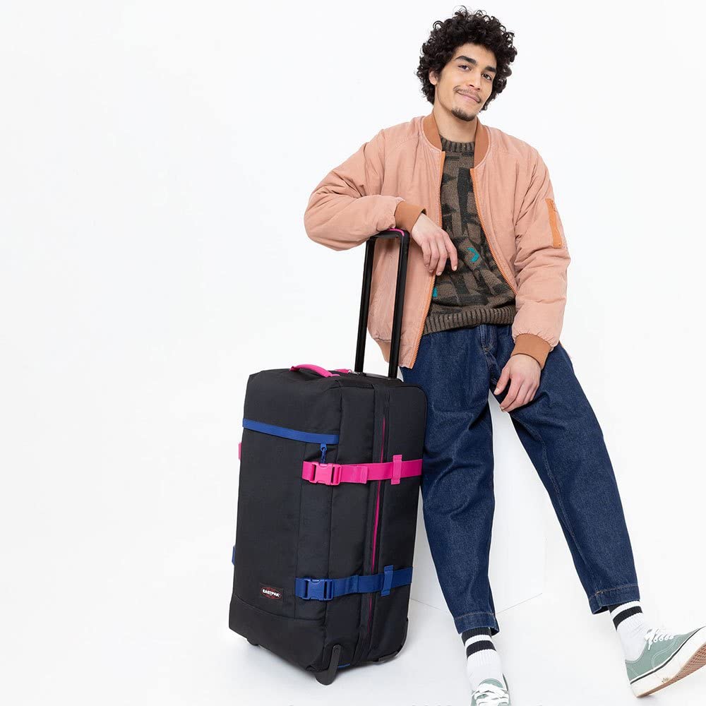 eastpak-tranverz-m-koffer-67-cm-78-l-kontrast-escape-navy-weichschalen-trolley image 4