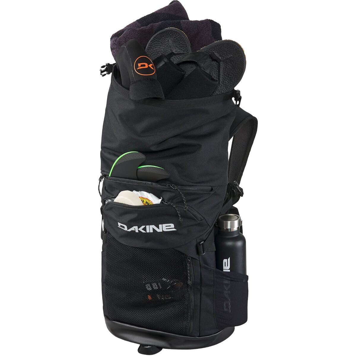 dakine-mission-surf-2-0-30l-surf-rucksack-schwarz-grau-rolltop-nass-trockenfach- image 3