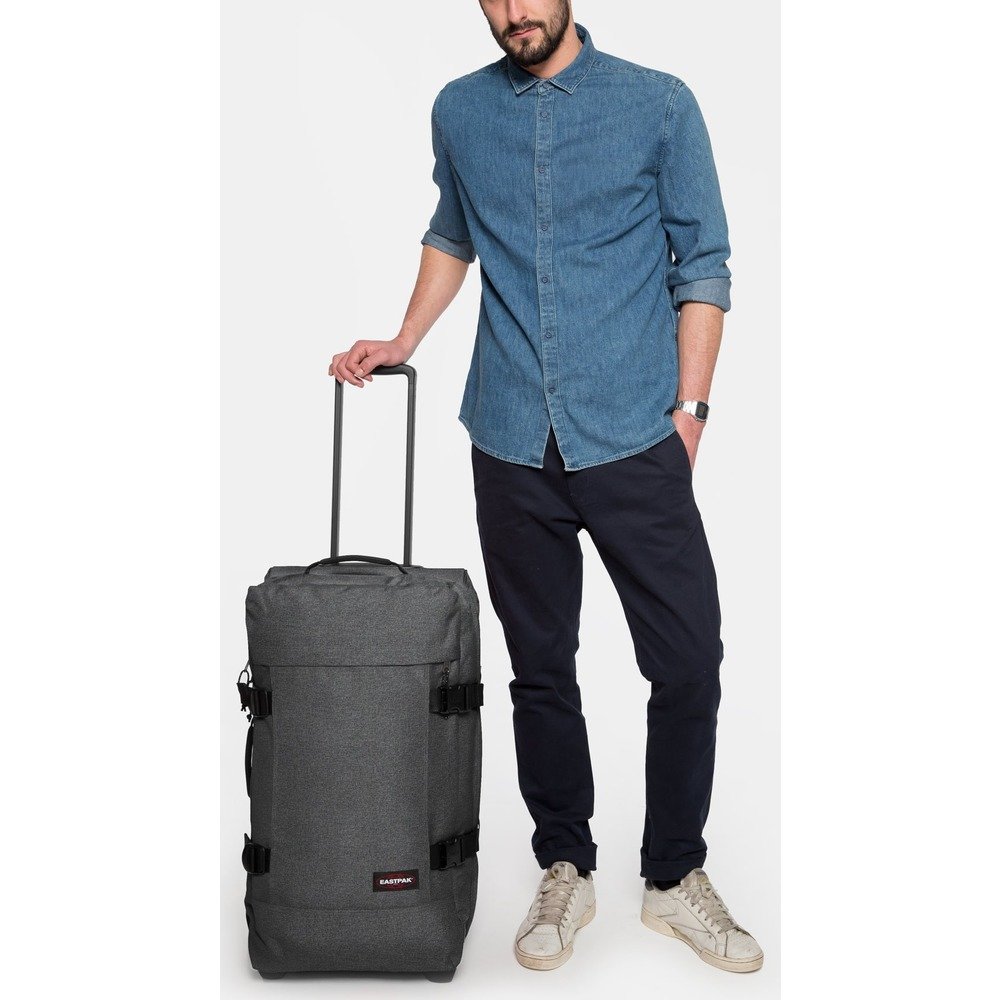 eastpak-tranverz-m-koffer-67-cm-80-l-black-denim-zweist-ckiges-fach-mit-teleskop image 2