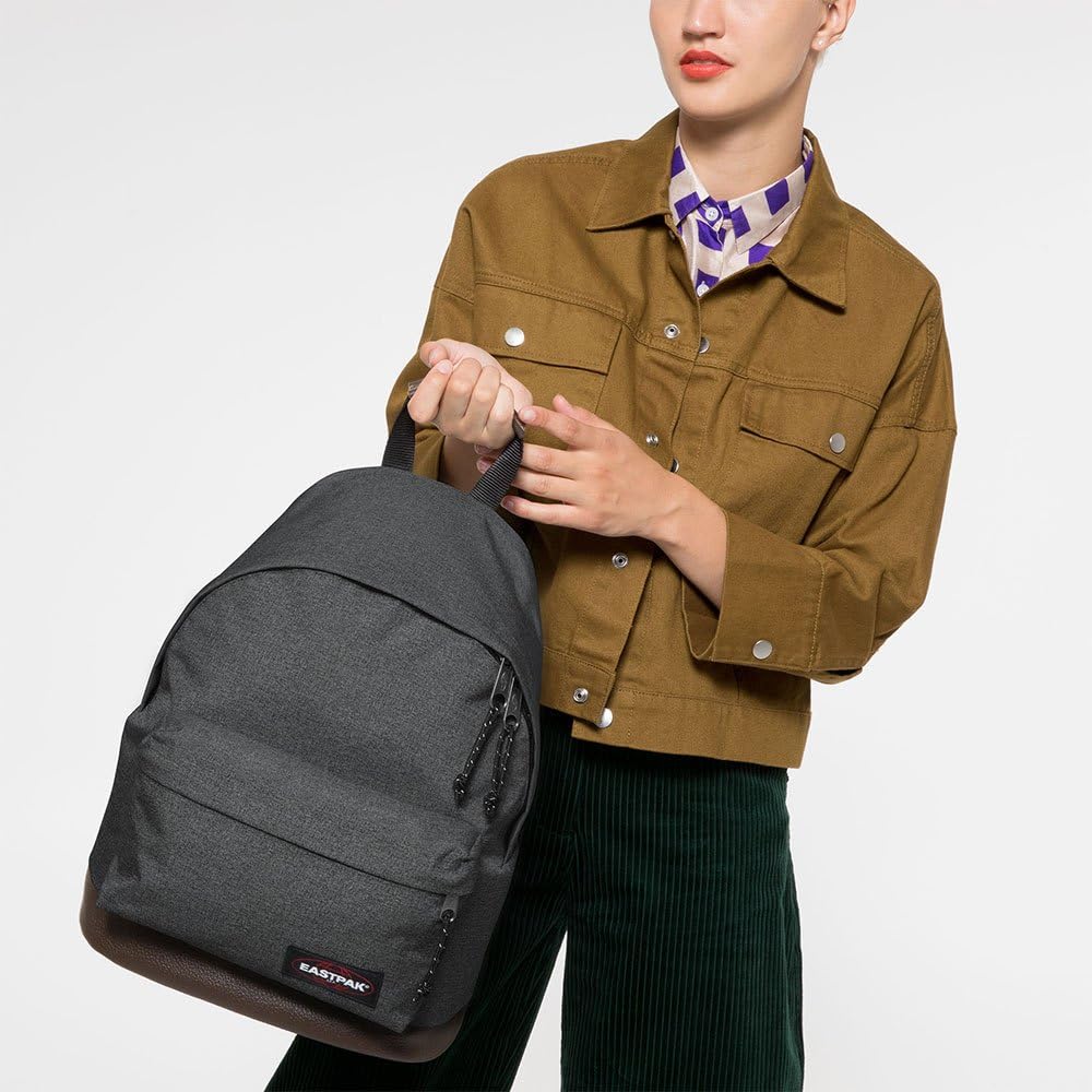 eastpak-wyoming-rucksack-24-l-mit-ledereinsatz-gepolsterten-schulterriemen image 2
