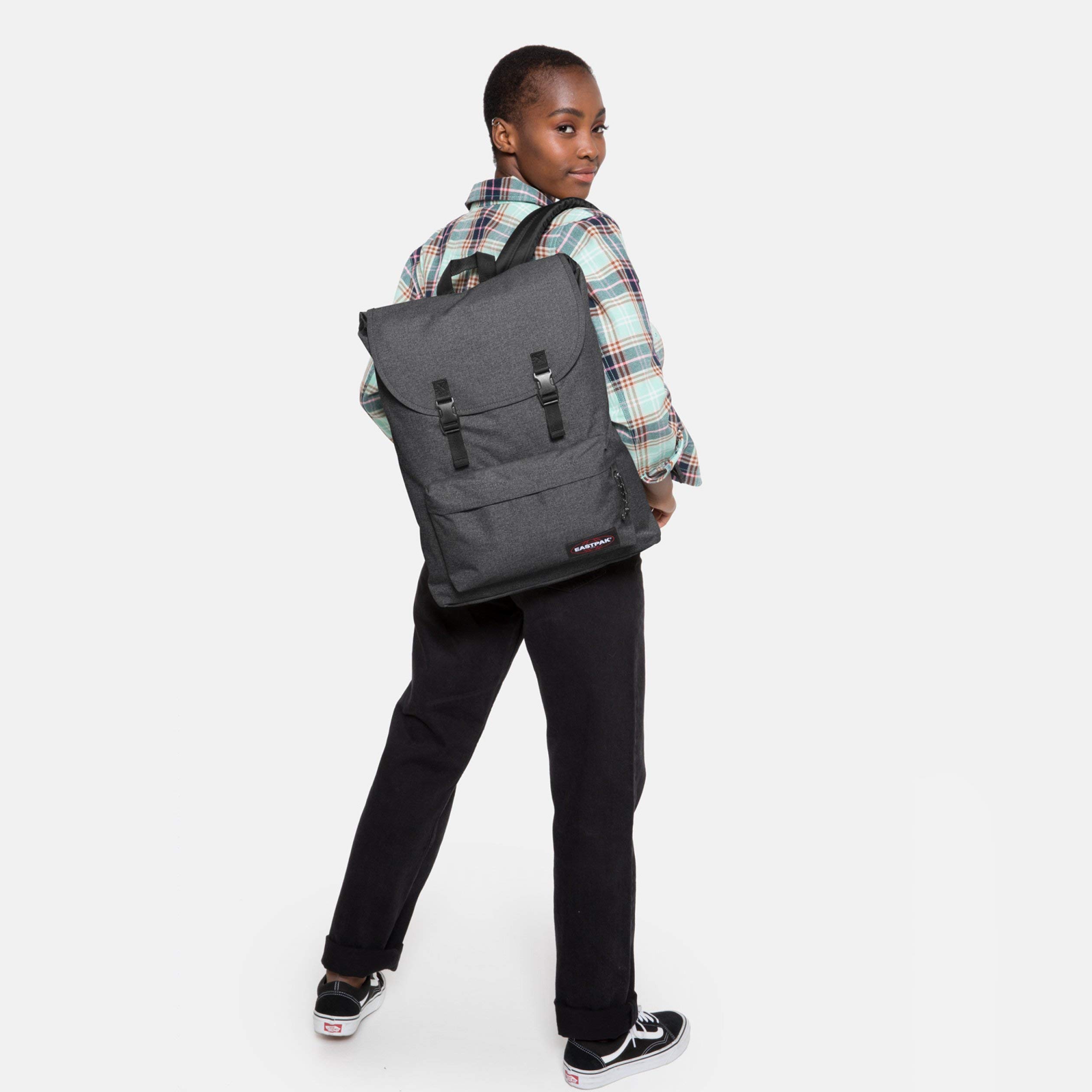 eastpak-london-rucksack-45-cm-21-l-black-denim-daypack-mit-hauptfach-und-vordert image 2