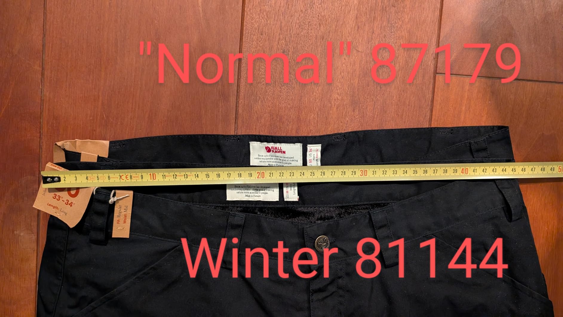 Sehr gute Hose, Größenauswahl beachten