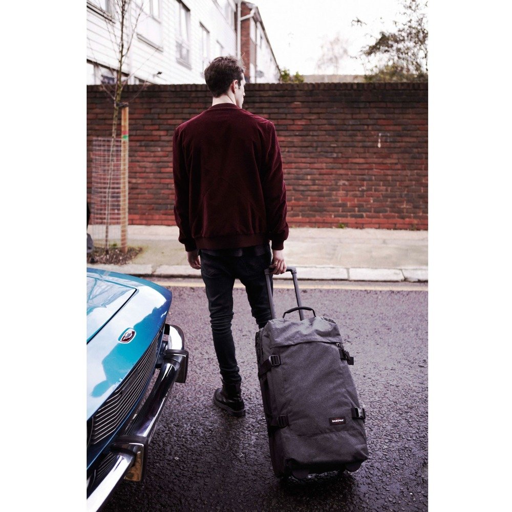 eastpak-tranverz-m-koffer-67-cm-80-l-black-denim-zweist-ckiges-fach-mit-teleskop image 3