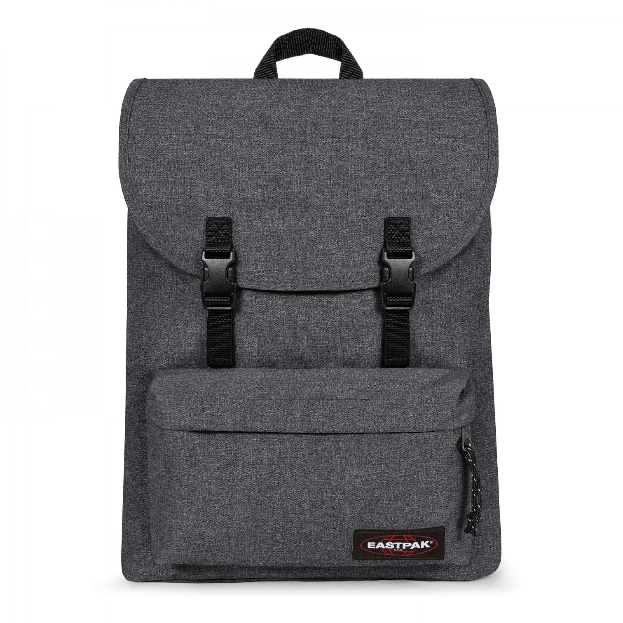 eastpak-london-rucksack-45-cm-21-l-black-denim-daypack-mit-hauptfach-und-vordert image 1