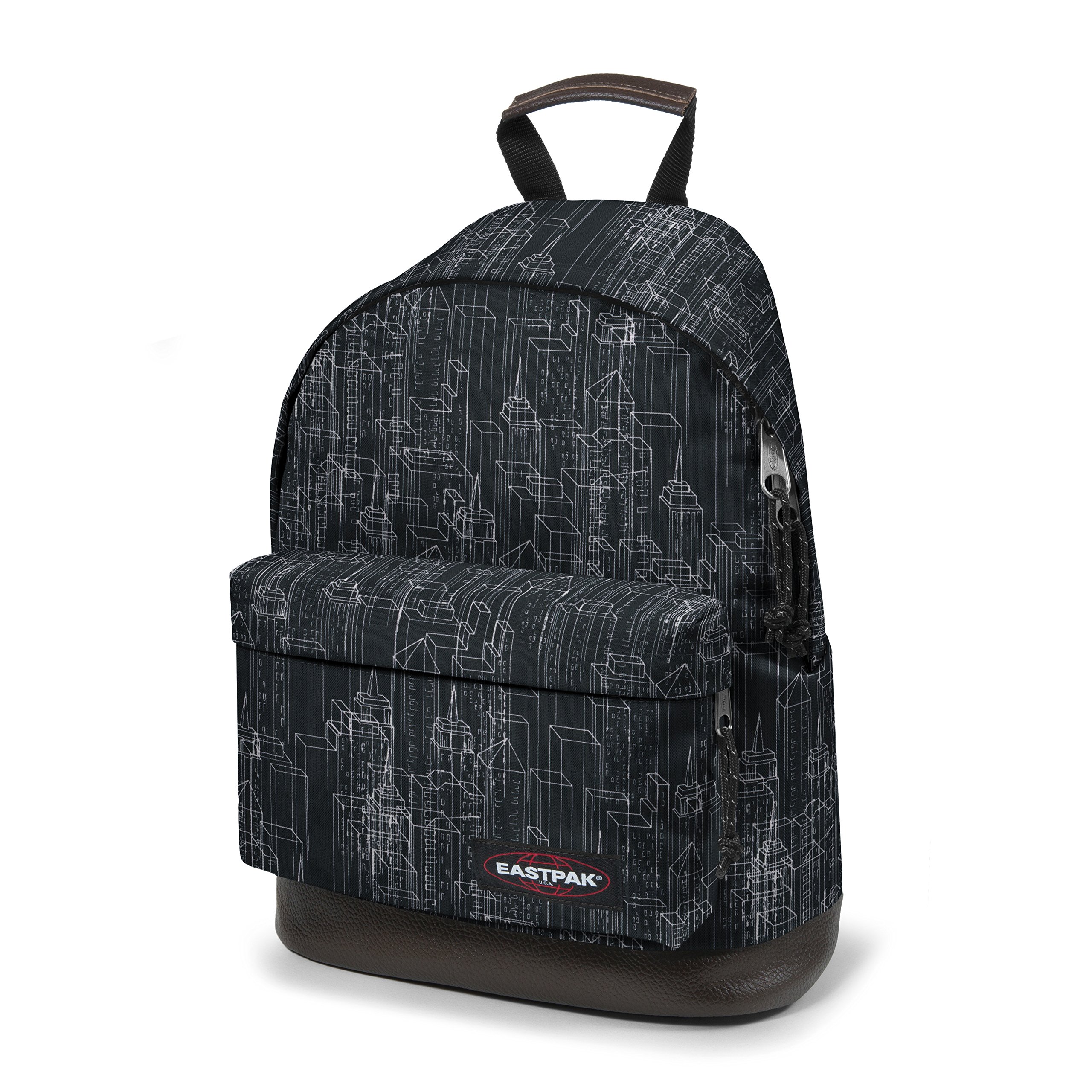 eastpak-wyoming-rucksack-24-l-40-cm-black-blocks-mit-lederunterteil-und-laptop-h image 5