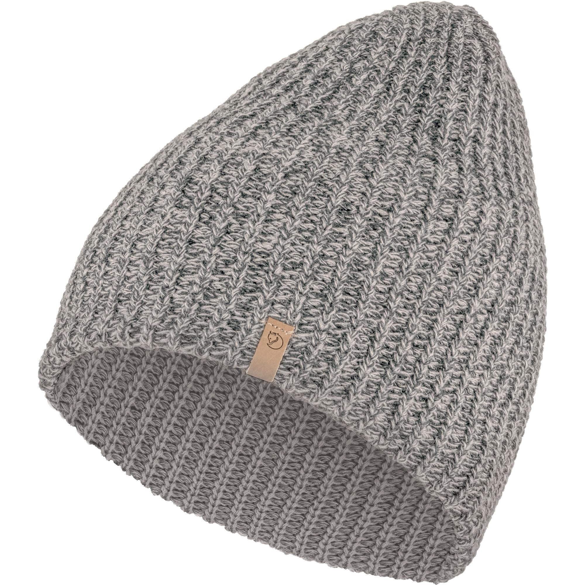 fj-llr-ven-vik-melange-rippenstrickm-tze-weiche-acrylm-tze-mit-lederlogo image 1