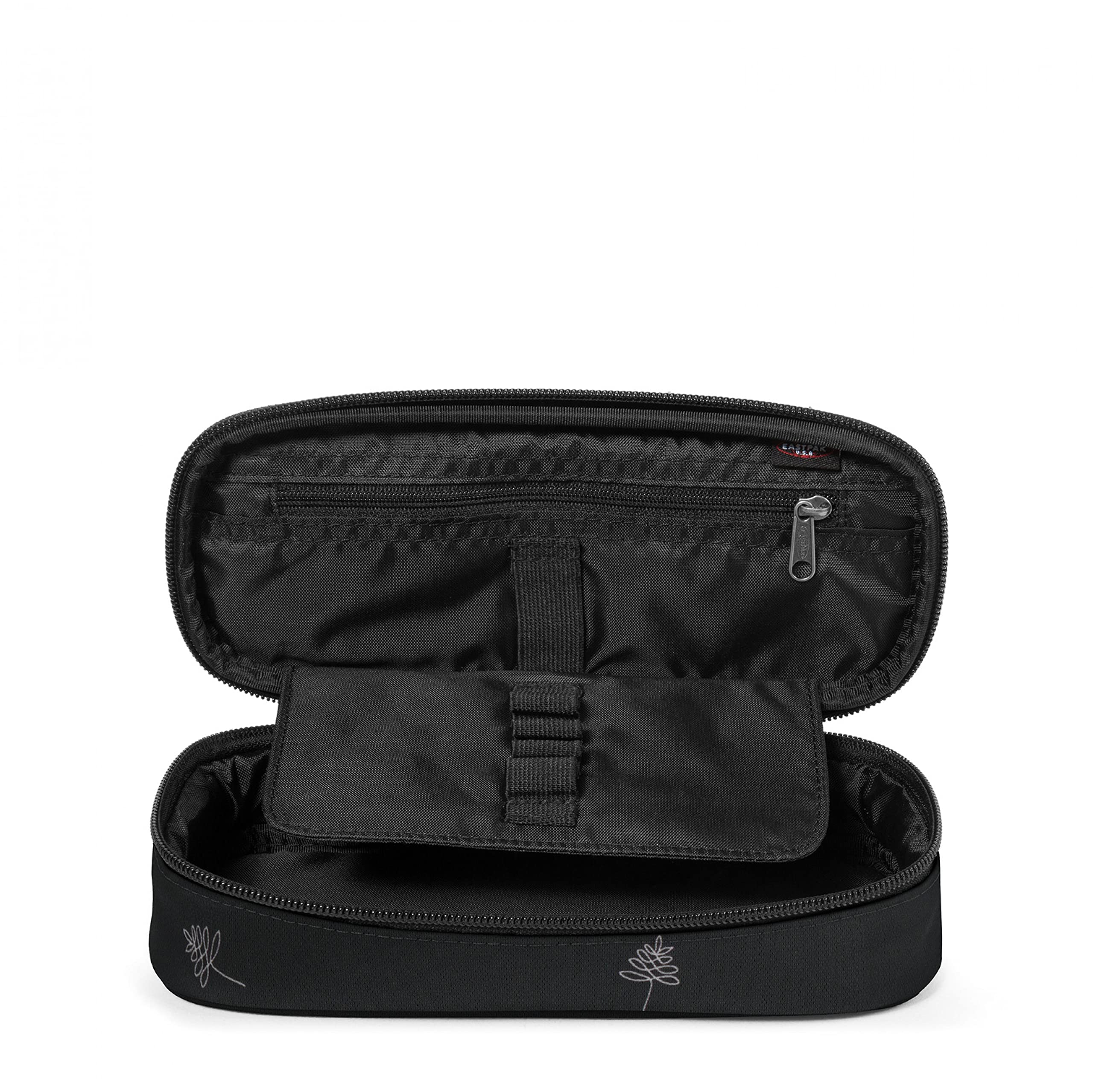eastpak-oval-single-federm-ppchen-22-cm-line-black-einziges-fach-mit-stiftschlau image 2
