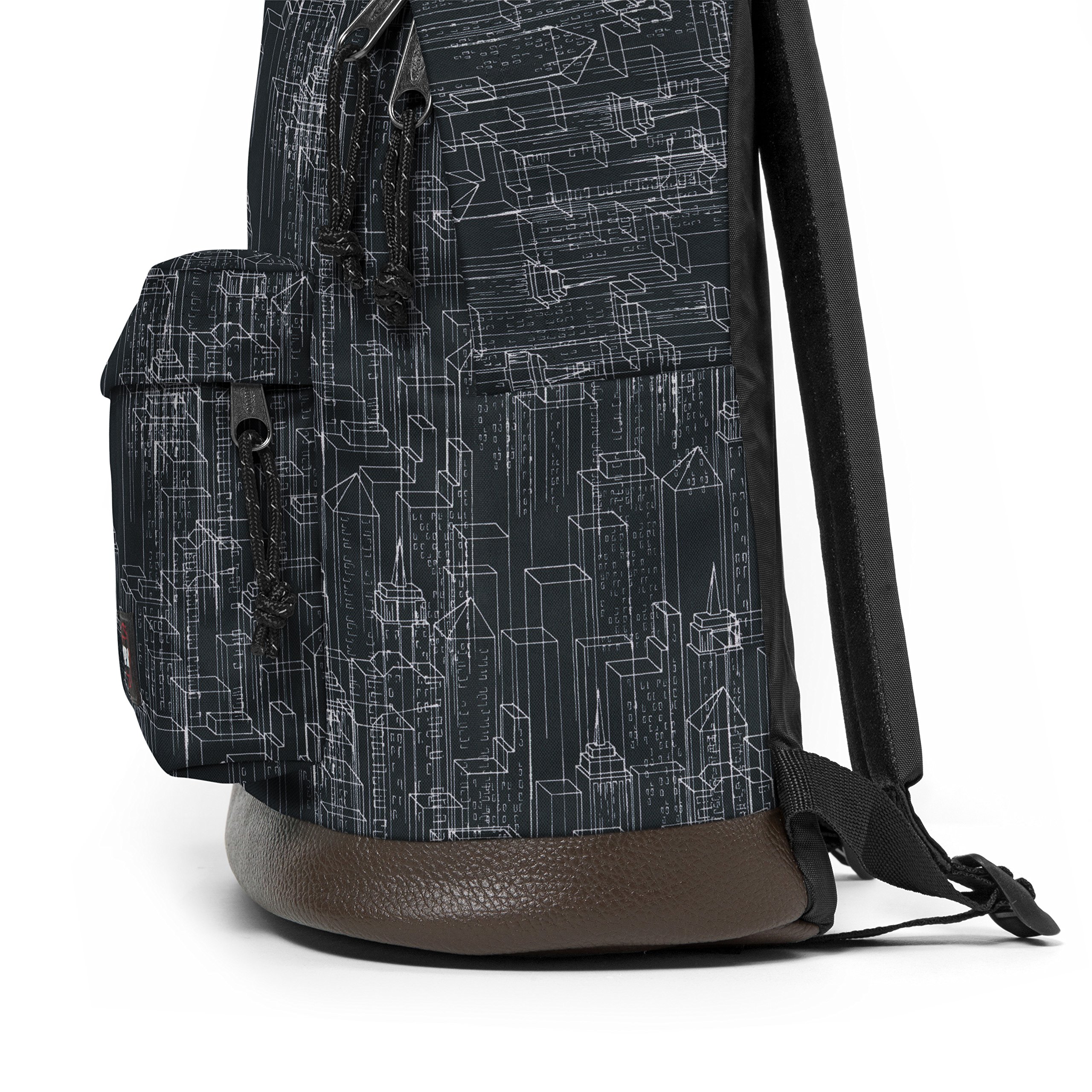 eastpak-wyoming-rucksack-24-l-40-cm-black-blocks-mit-lederunterteil-und-laptop-h image 6